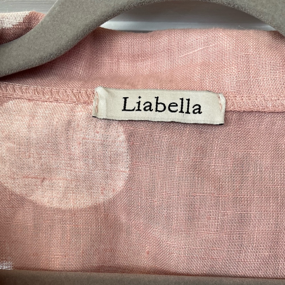Italian Linen Liabella Polka Dot Boxy Blouse - Picture 3 of 5